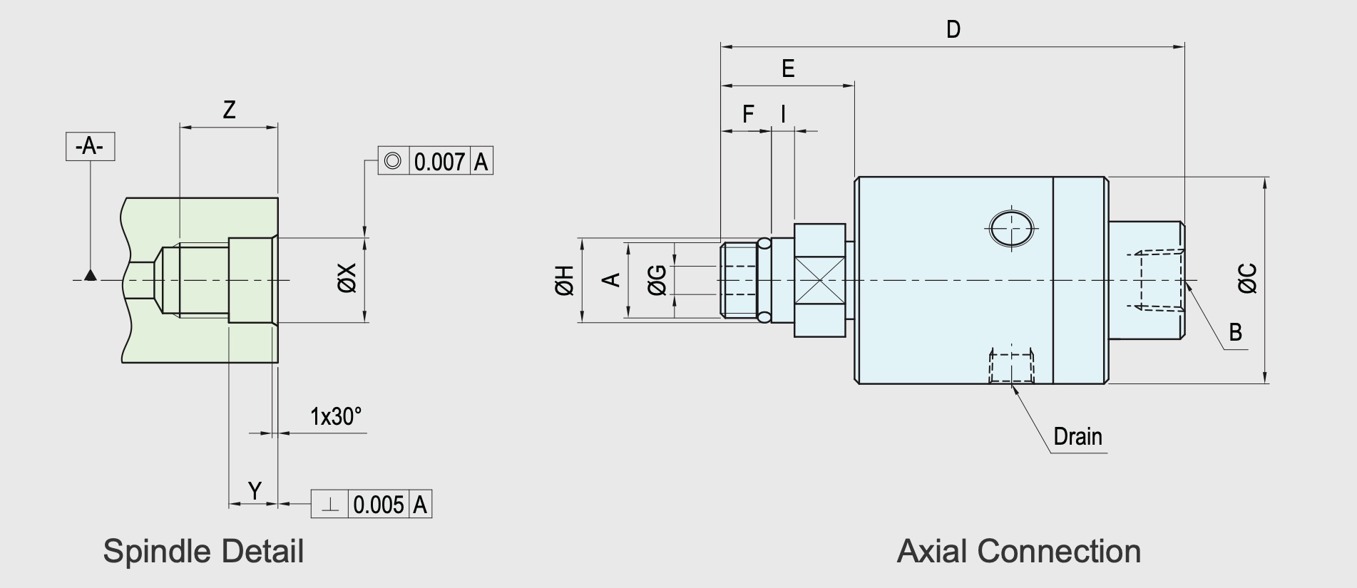 SRJ01-202-axial Technical Drawing Integrated Type Rotary Union-Rotary Joint