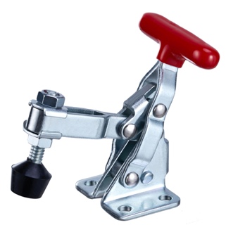 DST-101-AT Vertical acting toggle clamp with horizontal mounting base, T-Handle 500N