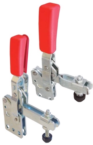 M10 Vertical toggle clamp with vertical base and open clamping arm
