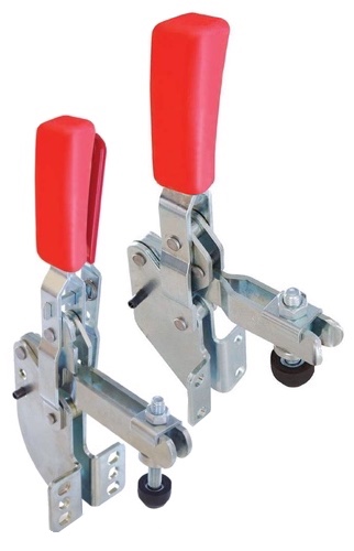 M12 Vertical toggle clamp with angle base and open clamping arm